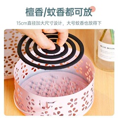 鐵藝大號蚊香盤托家用神器蚊香架防火防燙帶蓋創意放蚊香盒子香爐
