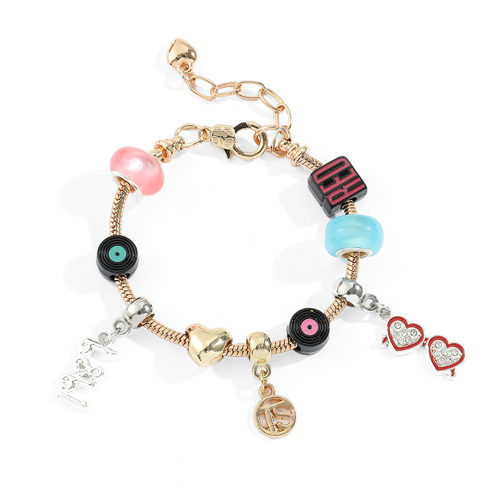 Casual Cute Cartoon Character Letter Heart Shape Alloy Snake Chain Chain & Link Bracelets Wholesale display picture 4