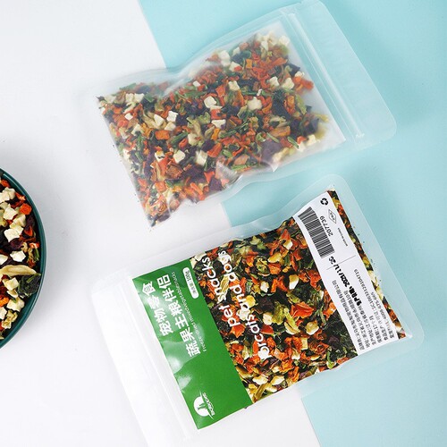 Pet dog air-dried mixed vegetable pellets freeze-dried dehydrated dog food companion fruit and vegetable dried fruit purple sweet potato snacks wholesale