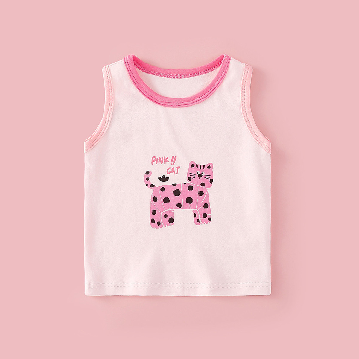 代理の赤ちゃんのベストの服の夏の薄いタイプの子供の純綿の上着の男女の子供のガーターの袖なしの底のシャツ