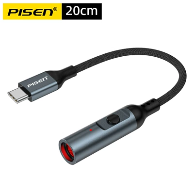 Pinsheng Cigarette Lighter Car Cigarette Lighter Type-C Port Home Car Travel Can Be Used on Airplanes Mini Portable Igniter (Siqaret yandırıcısı) - 20cm-interstellar-gray-type-c-braided-cord-convenient-cigarette-lighter-20cm