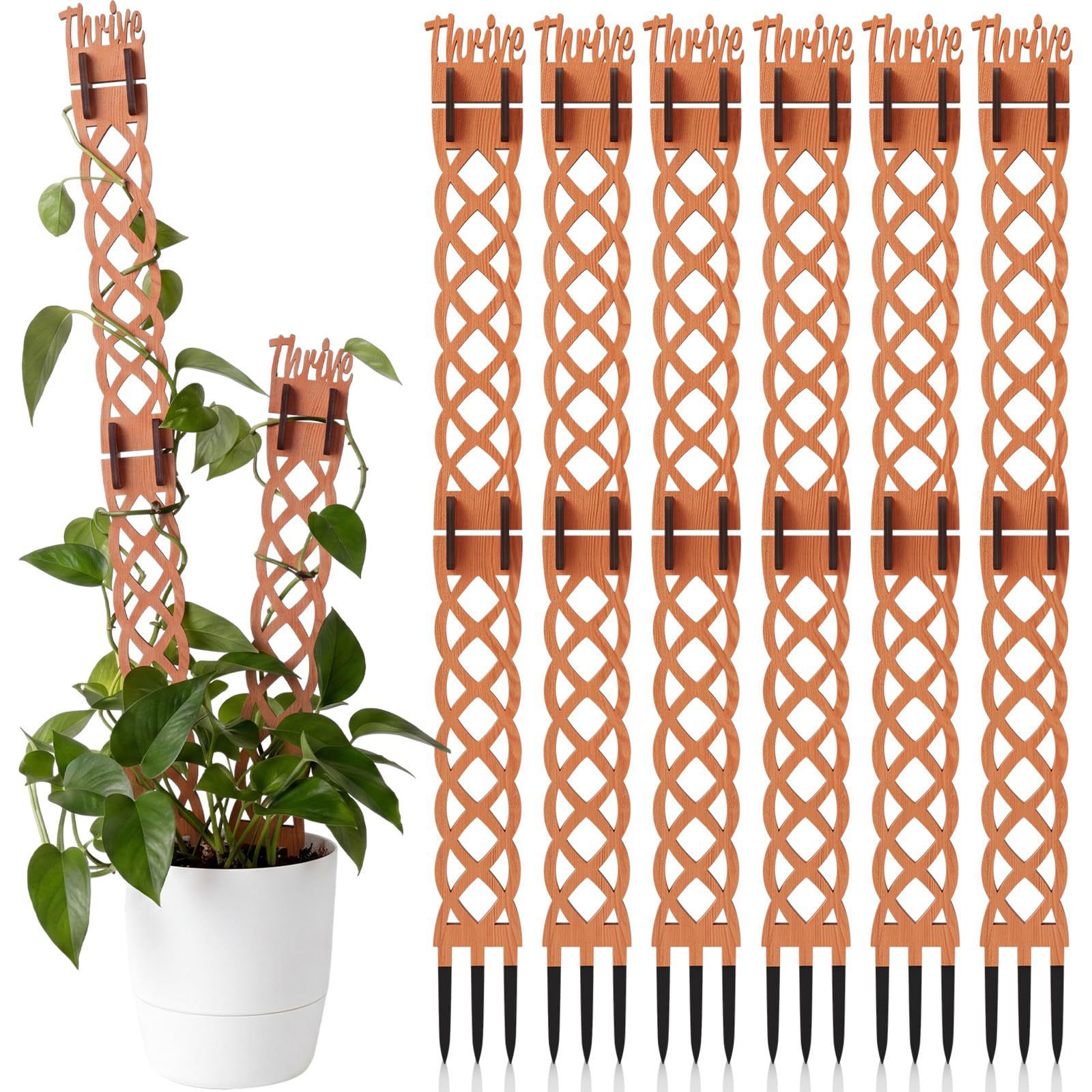 Cross-border wooden extendable plant trellis decorative expansion rack for outdoor climbing and indoor plant vine flower stem support