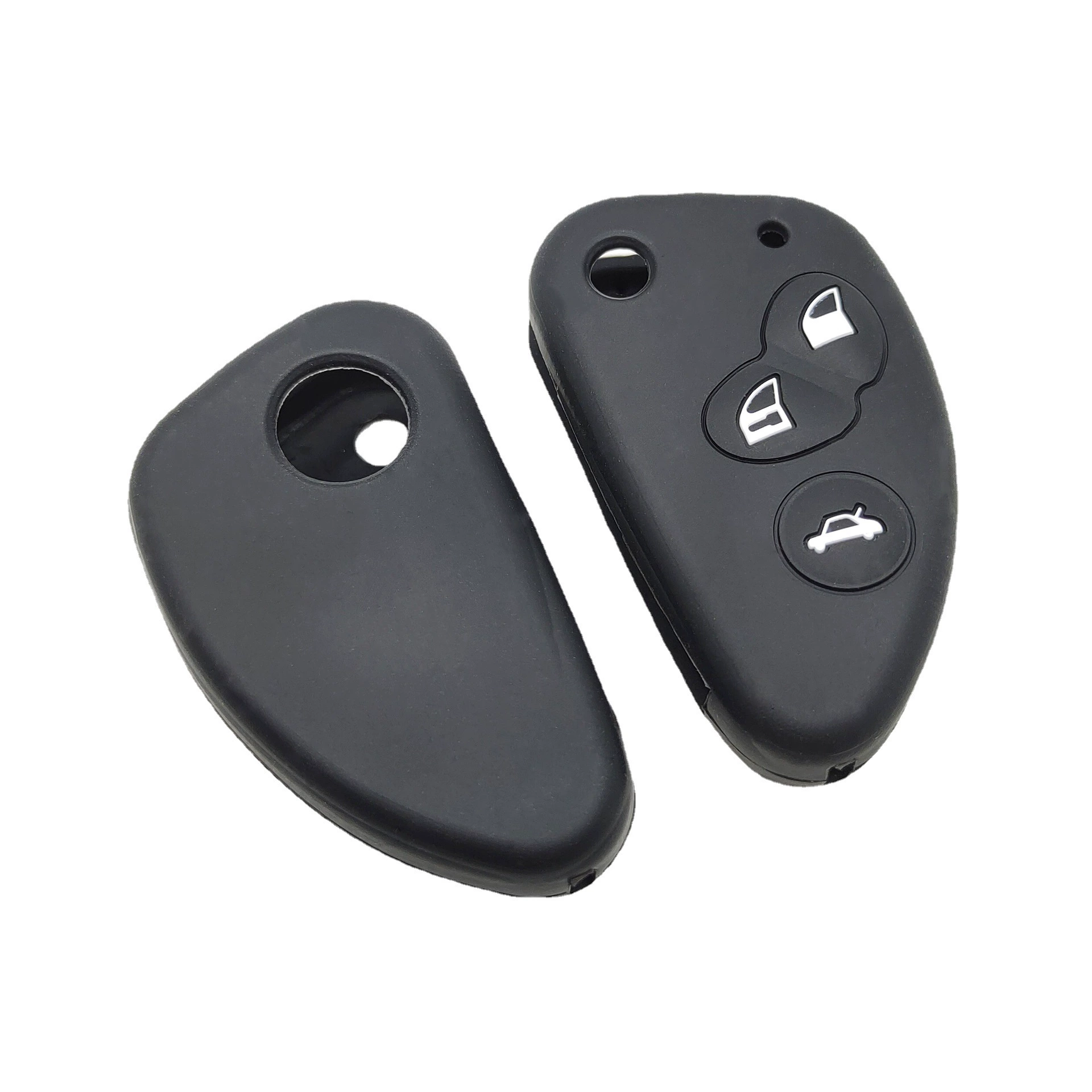 Применимо к Alfa Romeo Складной 3-клавишный мягкий резиновый защитный чехол с дистанционным управлением Силиконовый чехол для ключей Автомобильный замок Сумка для ключей