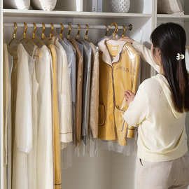 家用衣服防尘袋透明挂衣袋干洗店长款大衣防尘罩羽绒服塑料收纳袋