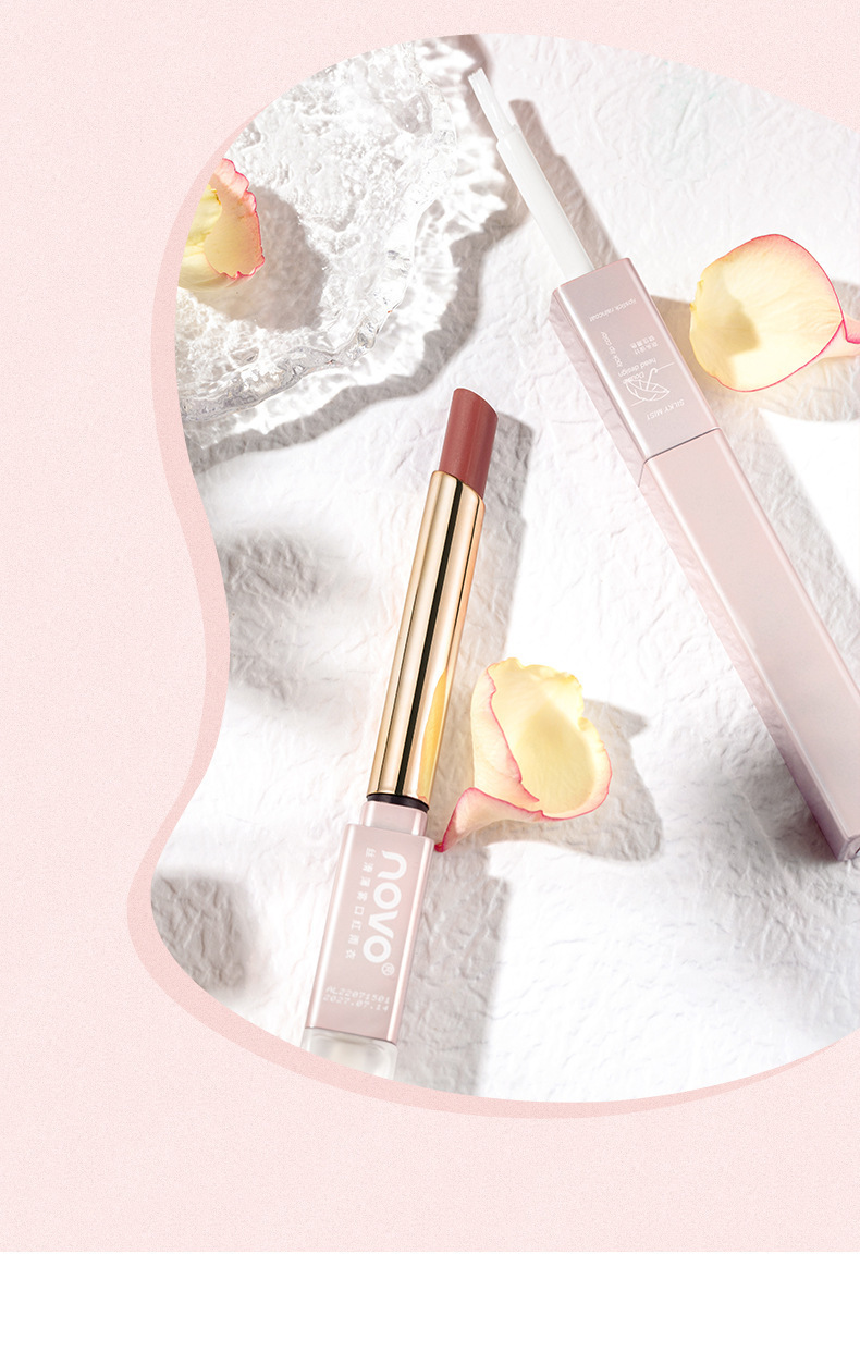 NOVO Smooth Mist raincoat Lipstick Waterproof setting, one-coat film not easy to stick to the cup, lock lip color lipstick wholesale undefined