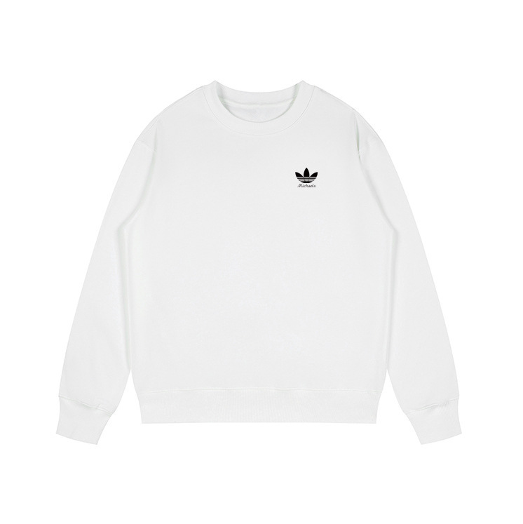 2025 Spring New Clover Round Neck 420g Heavy Loose Men's and Women's Versatile Casual Sweatshirt Men's Tops