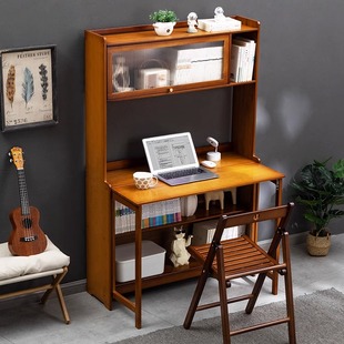 Desk Bookshelf Integrated Table Desktop Computer Table Office Student Home Simple Rental House Workbench Writing