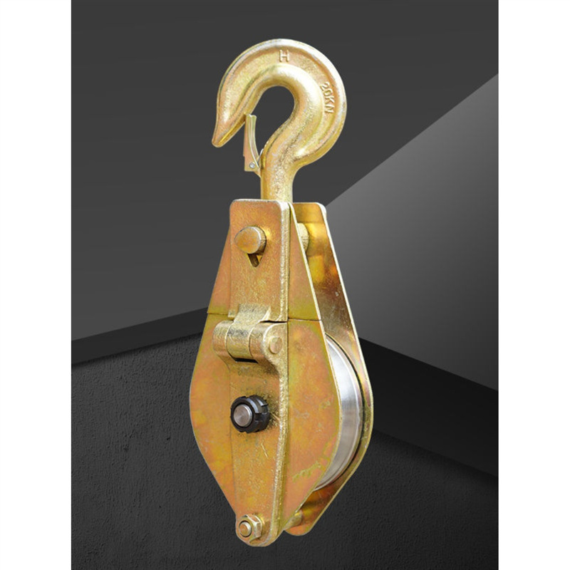 电力全钢轴承滑轮滑车钢丝绳吊滑轮吊钩滑子电缆专用1吨2吨3吨5吨