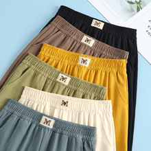 1618夏季宽松妈妈裤奶奶裤松紧腰宽松夏季中老年女裤
