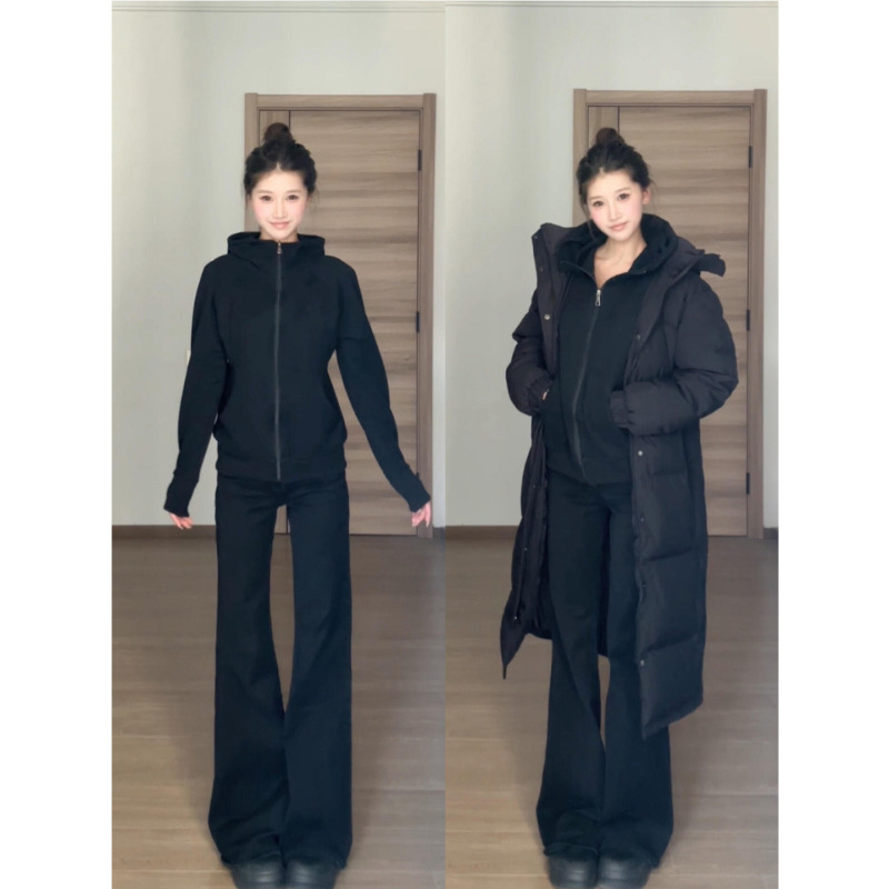 灰色运动休闲套装女2025新款卫衣外套裤子秋季一整套穿搭ootd穿搭|undefined