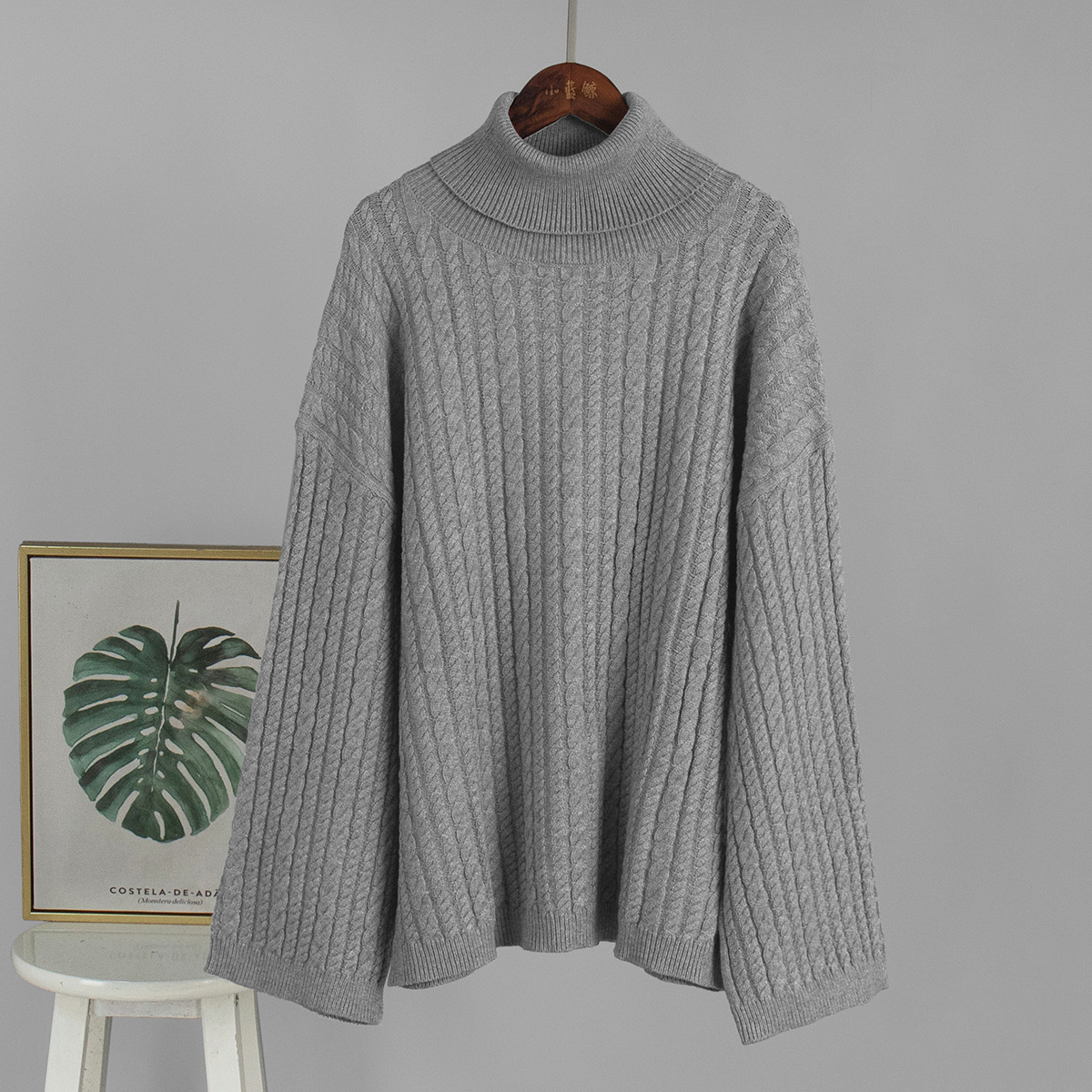 Kabelstrick Pullover Und Shorts Set Für Damen Im Herbst Stil_voghion.com