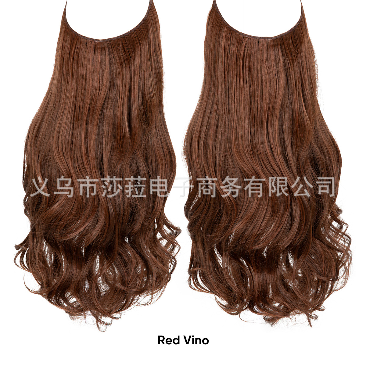 Pelucas europeas y americanas transfronterizas, cabello de una sola pieza, extensión de cabello en forma de U múltiple, hilo de pescar femenino, pelucas, cabello largo y rizado natural invisible