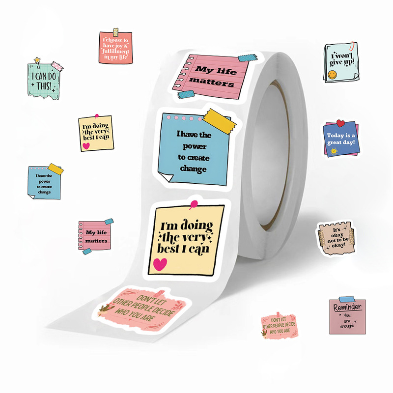 500 sheets/roll roll paste cross-border hot-selling adhesive tape self-affirmation hand account material can be decorated envelope paste dots