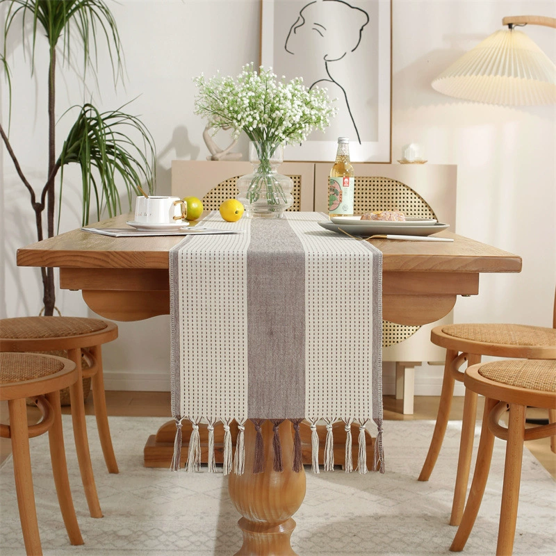Cross -border Amazon Simple handmade hand -woven hollow Su Table flag household American rural Christmas table cloth desktop