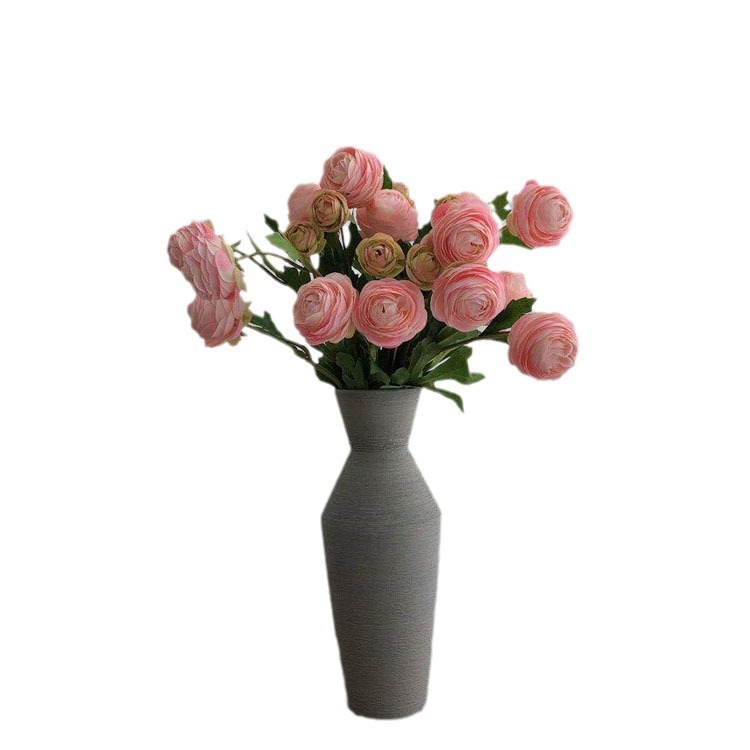 Estilo silencioso decoración ins jarrón de cerámica blanco personalidad flor seca arreglo hogar B & B Decoración de la habitación Decoración