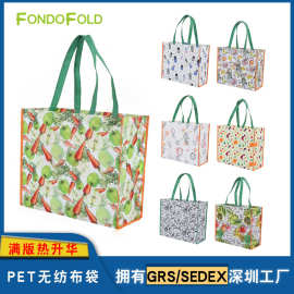 【工厂批发】RPET无纺布手提袋热升华满版彩印购物袋PET无纺布袋