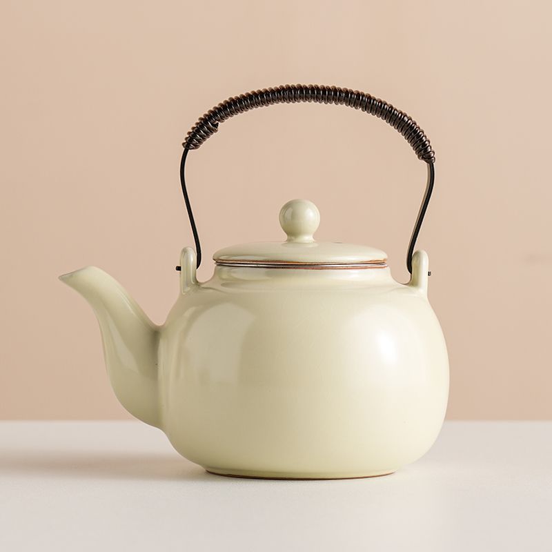 Nuevo tipo de horno Ru cerámica de alta capacidad tetera de té de alta calidad, tetera de té de kung fu separable y filtrada, tetera de té retro Liang