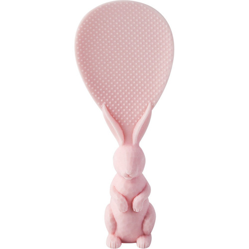 Household upright cartoon rabbit rice shovel rice cooker rice spoon wheat straw creative non-stick rice spoon manufacturer