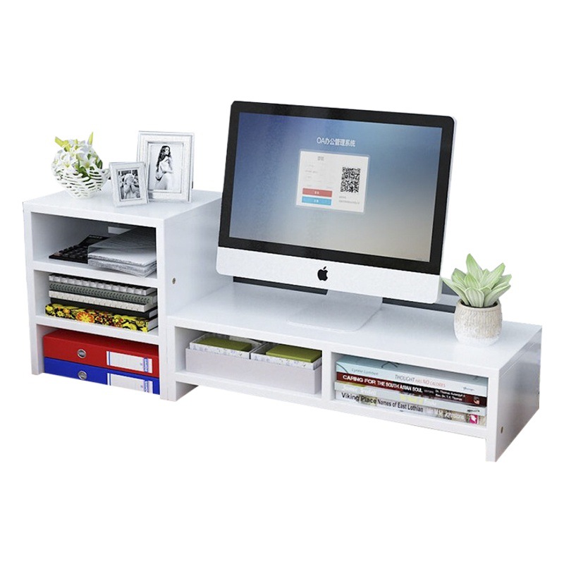 Al por mayor pantalla Monitor de escritorio de la computadora altura creciente soporte de oficina organizador de escritorio rack de almacenamiento