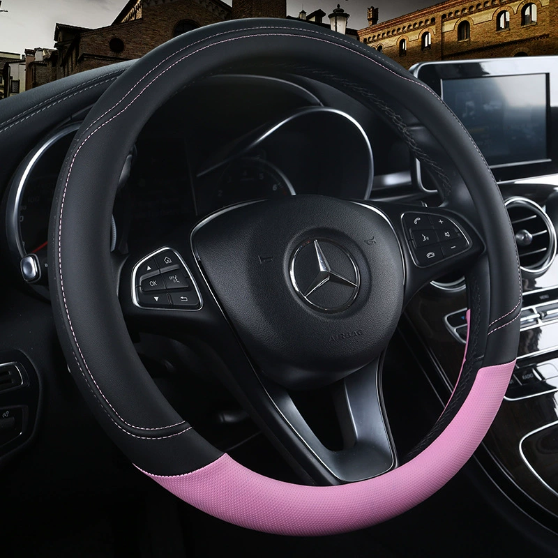 Ультратонкий автомобильный чехол рулевого колеса мужской чехол нескользящий, износостойкий всасывание пота