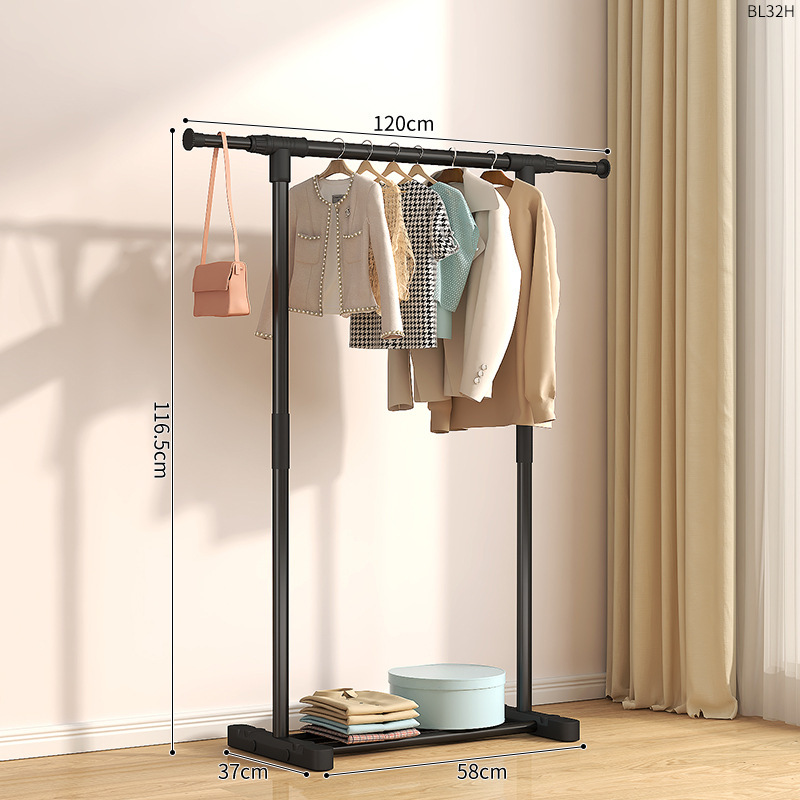 Tendedero, piso, piso, dormitorio, perchero, balcón, perchero, poste de ropa simple para el hogar, estante de ropa para el dormitorio