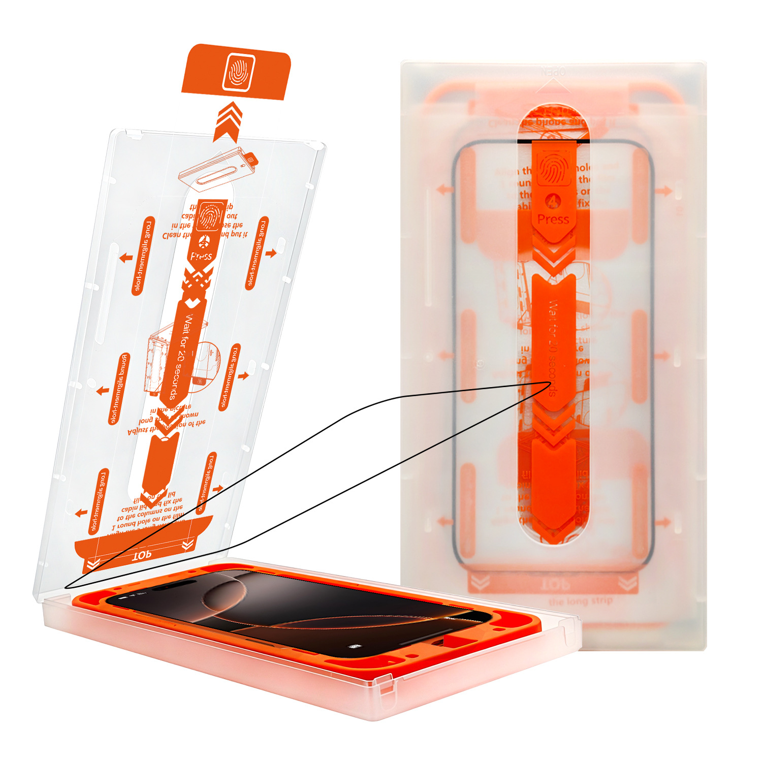 Protector de Pantalla Templado para Teléfono Móvil Apple 16/17pro/15Plus/14promax, Pantalla Completa de Alta Definición, Libre de Polvo