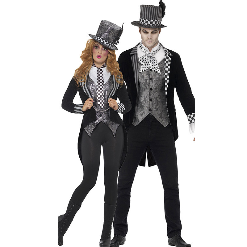 Foreign Trade Halloween Alice Fantasy Wonderland Hat Male Magician Cosplay Stage Performance Costume