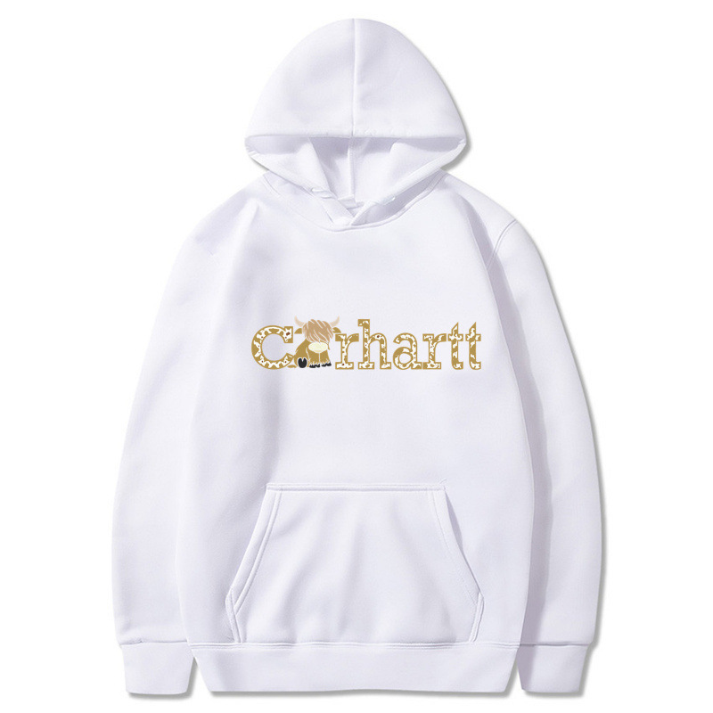 Cross-Border Foreign Trade European Size Amazon Aliexpress Hot-Selling Cow Carhartt Printed Women's Sweatshirt