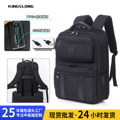 商务出行双肩包15.6笔记本电脑背包 短途出差防水多功能男士背包