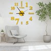 Modern simplicity luminous free punching hanging clock creative DIY wall sticker clock watch digital wall clock living room clock clock mute