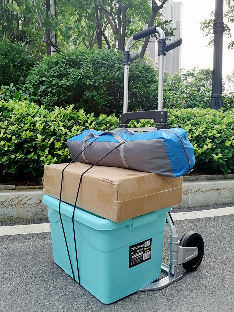 摺疊便攜手拉車快遞物流搬運拖貨拉杆車家用行李車買菜購物小推車