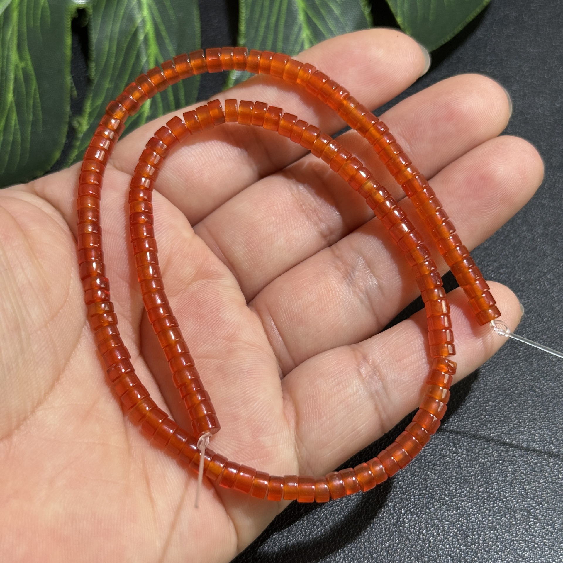 Ágata natural 4 * 2mm recta ágata roja espaciador cuentas semiacabadas Diy collar pulsera con cuentas