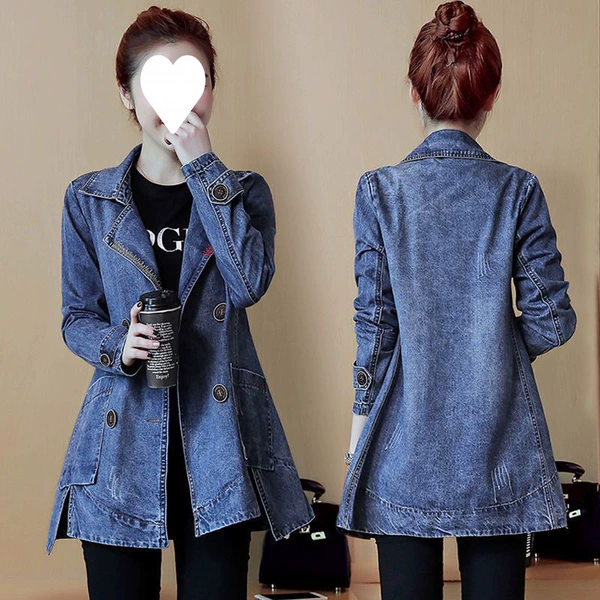 9385# embroidered mid-length style [Blue]