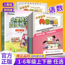 小学生语文数学同步练习册一二三四五六年级上下册西师版重庆四川
