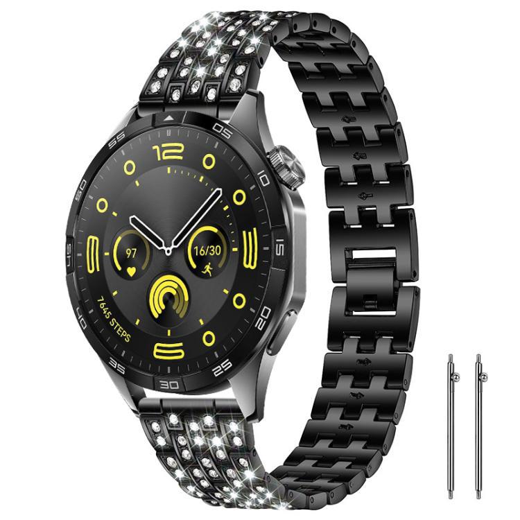 Cinco perlas de pulsera de metal de diamante 20 / 22mm para reloj de Huawei / Samsung de pulsera de metal de diamante