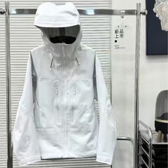 SV7极地白新款台州鸟家同款冲锋衣户外硬壳防风防水LOGO