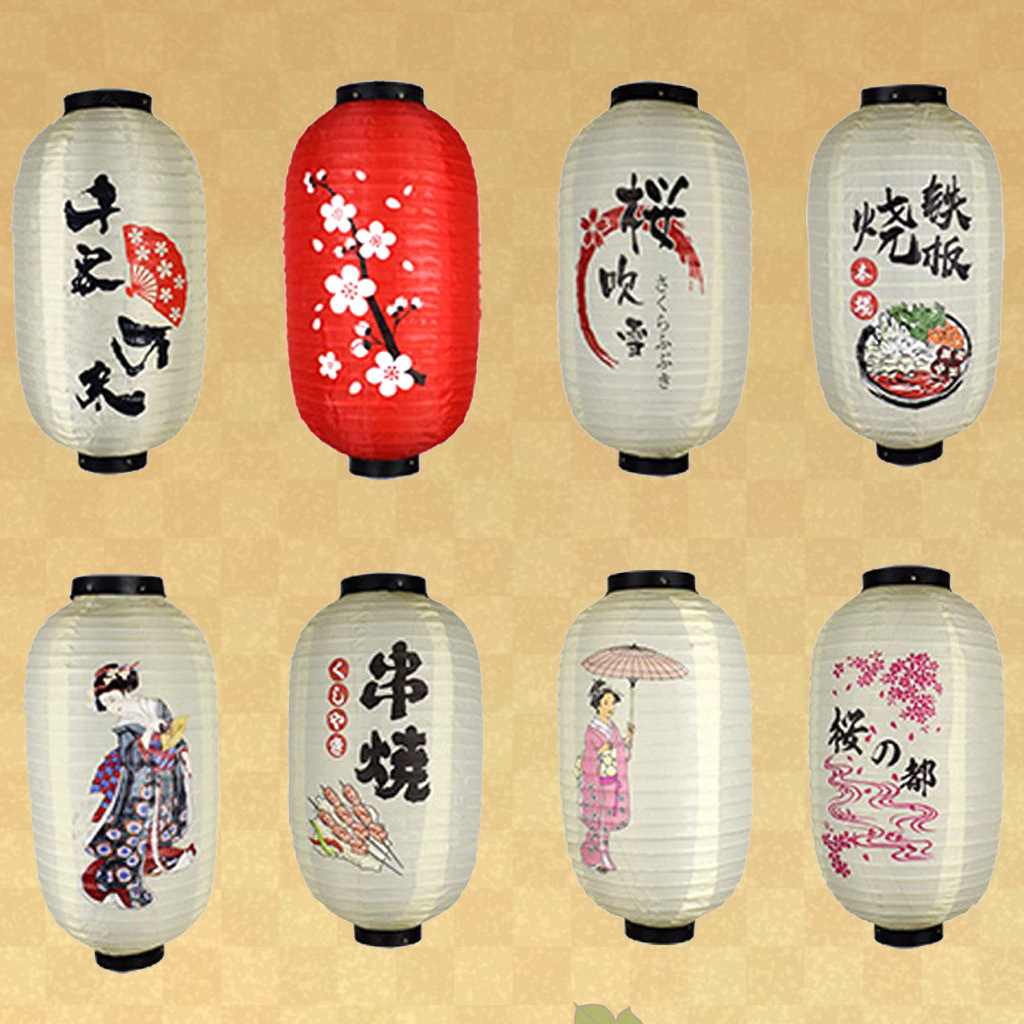 Lucky gato estilo japonés melón lámpara flor Cerezo estilo japonés coreano linterna cocina japonesa restaurante jujiu casa chandelier Decoración