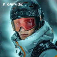 Лыжные очки Kapvoe, меняющие цвет, магнитные очки, снежные очки, одинарные и двойные, для спорта на доске, альпинистская колонна, противотуманные, для близорукости