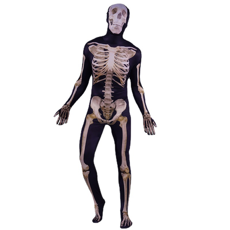 Fiesta de Halloween traje Cosplay fantasma hueso mono etapa rendimiento traje danza rendimiento traje