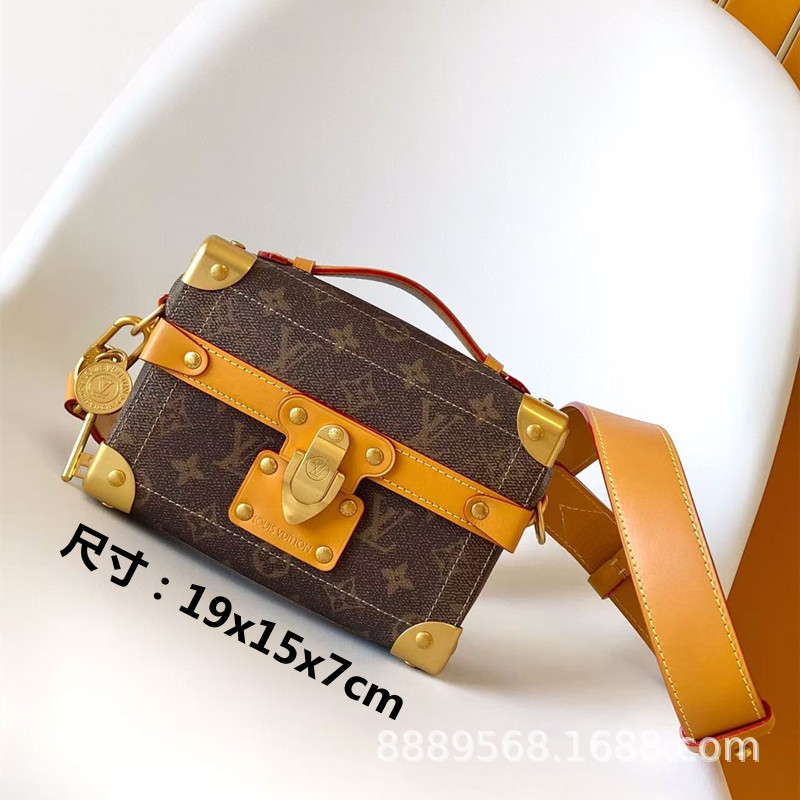 直接供給クロスボーダー m lv メンズバッグレディースバッグブラックウォリアーメッセンジャーバッグ枕バッグチェーンバッグボックスバッグポータブルブリーフケース|undefined