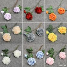 大头洋牡丹仿真花婚庆花艺假花花束紫色婚礼拍摄道具红色牡丹绢花