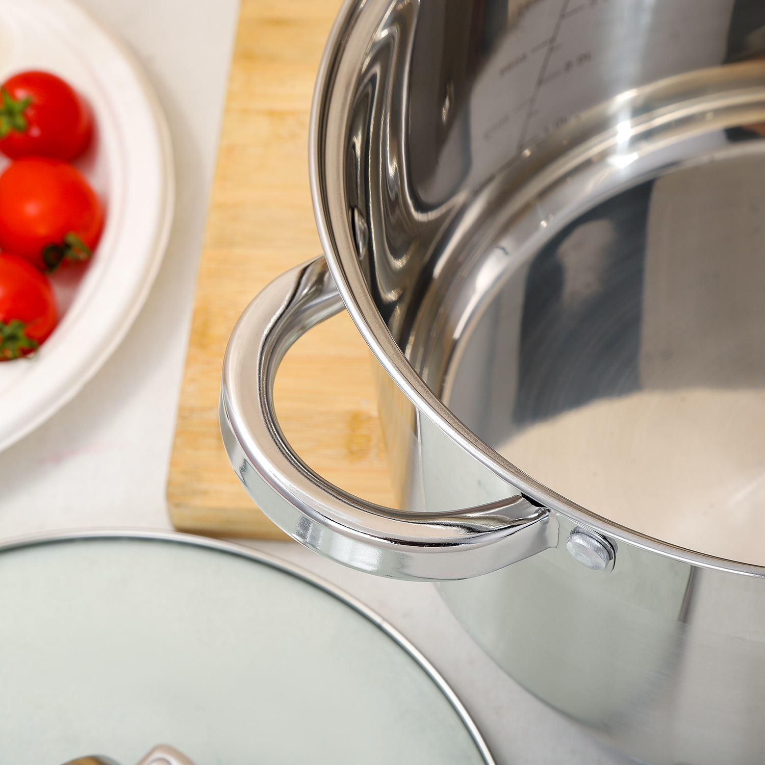 KAISA VILLA High-Quality Craftsmanship Thick 9-Layer Bottom Stainless Steel Double-Ear Soup Pot Stew Pot Household Stove-Friendly