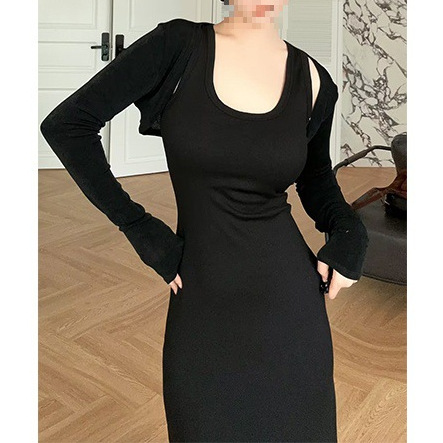 Sexy black summer genuine small design dress