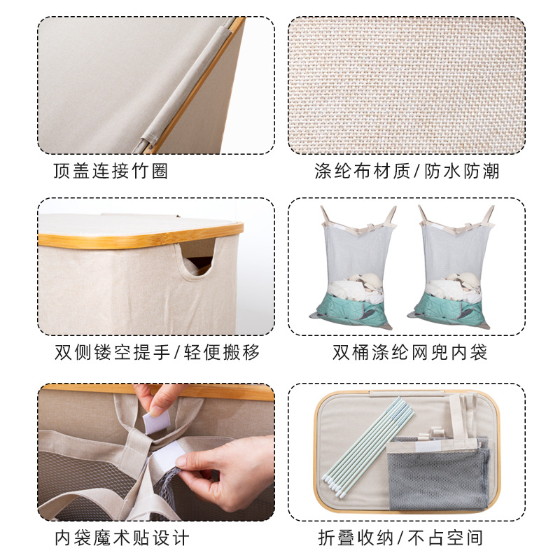 caja de almacenamiento doméstica simple armario cesto de almacenamiento caja de almacenamiento de ropa cesto de ropa sucia reciclaje interior barril cesto de ropa plegable