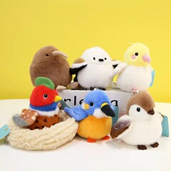 多愛正規版小鳥ぬいぐるみペンダント鳥の巣シミュレーション飛鳥シリーズ置物スズメ人形バッグ装飾品