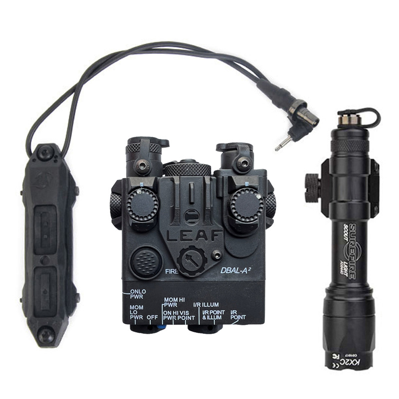 Overseas version DBAL-A2 red and green IR laser indicator M300A/M600C tactical flashlight double control mouse tail suit