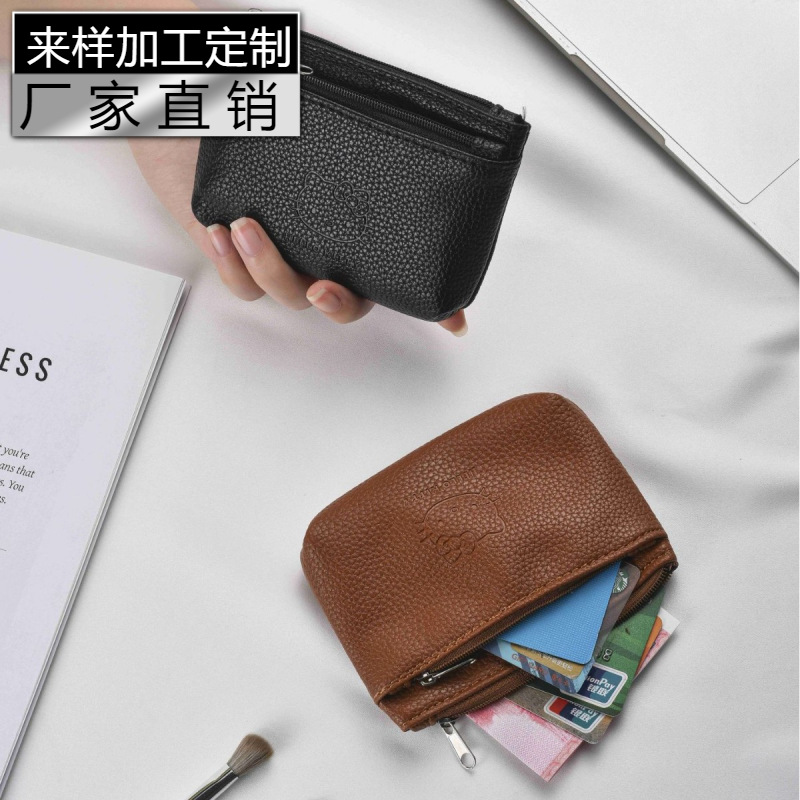 Cross-border supply of new handmade cat leather coin purses, cute mini portable earphone holders, and small card holders wholesale.