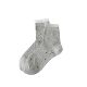 Spring and summer miu wind gray socks boneless women's socks thin wave lace side pile socks cotton Korean ins tide socks