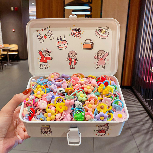 Children's cartoon hair rope set small thumb hair band for girls and babies cute headband rubber band Korean hair accessories wholesale