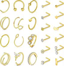 I 61020 Stains Steel Nose Piercing Set ����ֱǶ���װ